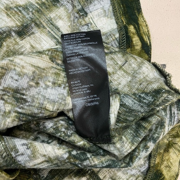 NWT Anthropologie Pilcro Ruched Corduroy Shirt Dress in Green Size 4 Small - Picture 13 of 14